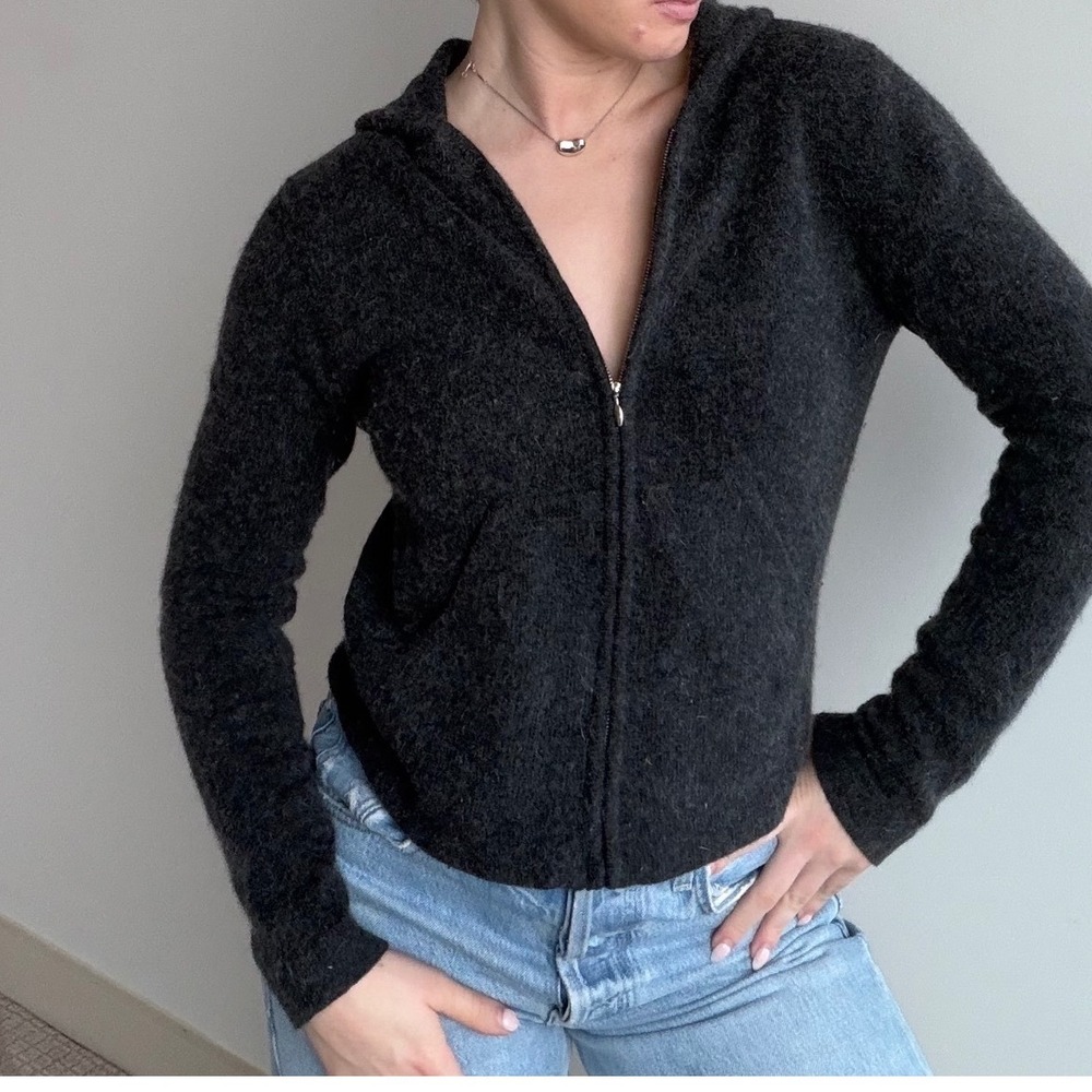 Vintage Esprit Wool Angora Blend Hooded Sweater‎